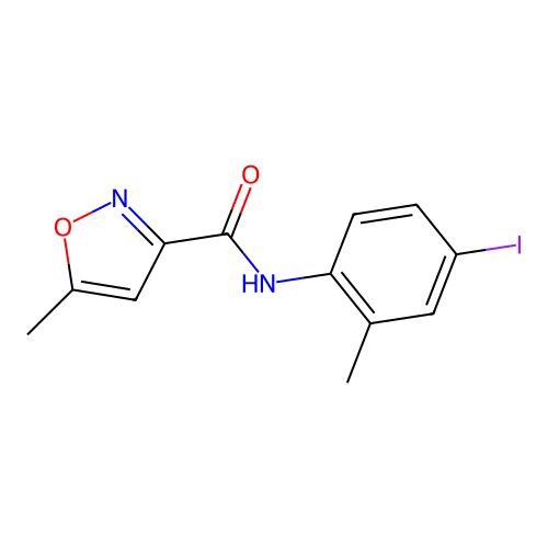 N-(4-iodo-2-methylphenyl)-5-methyl-3-isoxazolecarboxamide structure