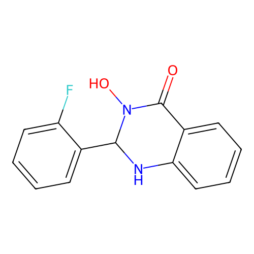 2-(2-fluorophenyl)-3-hydroxy-2,3-dihydroquinazolin-4(1H)-one structure