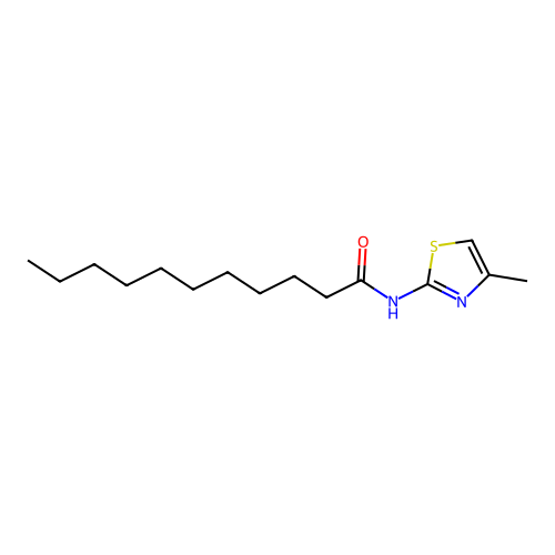 N-(4-methyl-1,3-thiazol-2-yl)undecanamide structure
