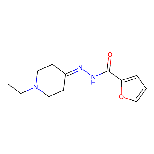 N'-(1-ethyl-4-piperidinylidene)-2-furohydrazide structure