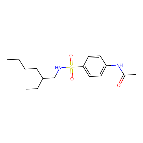 N-(4-{[(2-ethylhexyl)amino]sulfonyl}phenyl)acetamide structure