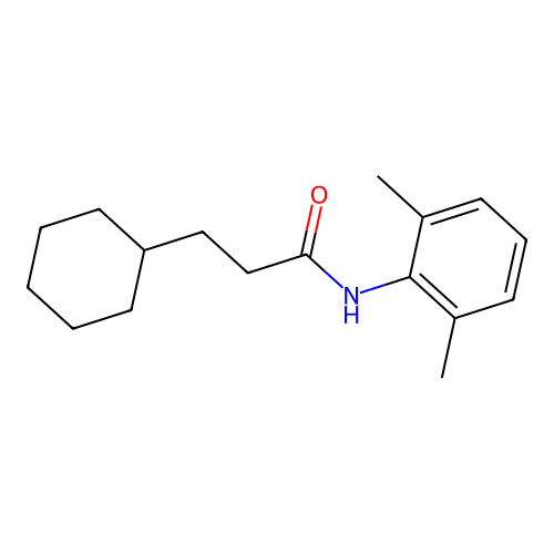 3-cyclohexyl-N-(2,6-dimethylphenyl)propanamide structure