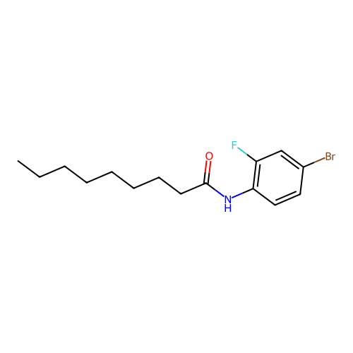 N-(4-bromo-2-fluorophenyl)nonanamide structure