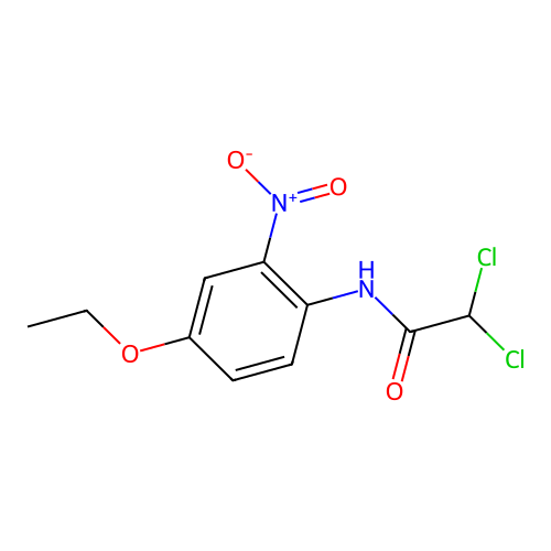 2,2-dichloro-N-(4-ethoxy-2-nitrophenyl)acetamide structure