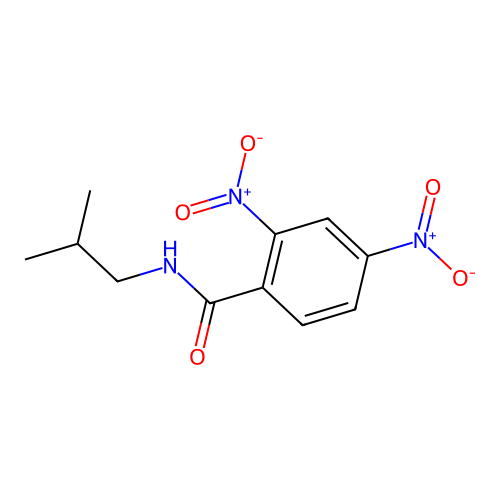 N-(2-methylpropyl)-2,4-dinitrobenzamide structure
