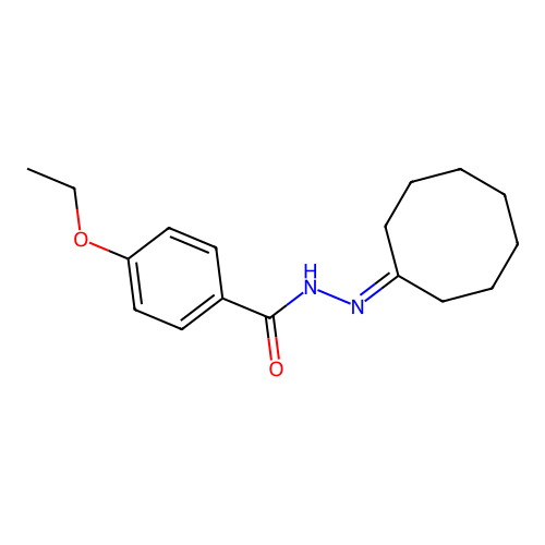N'-cyclooctylidene-4-ethoxybenzohydrazide structure