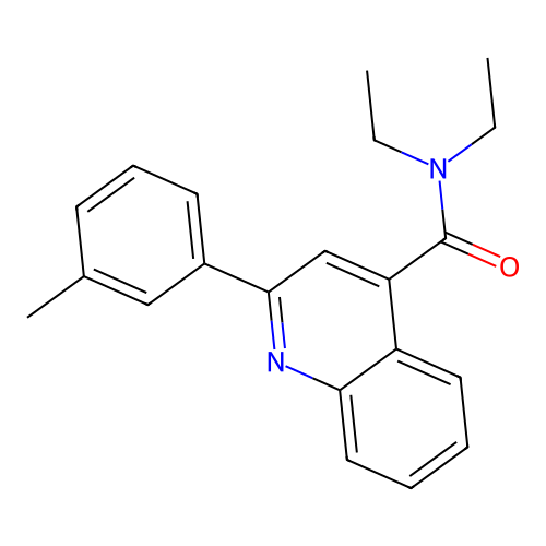 N,N-diethyl-2-(3-methylphenyl)quinoline-4-carboxamide structure