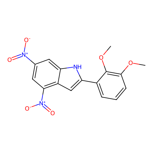 2-(2,3-dimethoxyphenyl)-4,6-dinitro-1H-indole structure