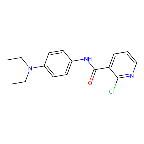 2-chloro-N-[4-(diethylamino)phenyl]pyridine-3-carboxamide structure