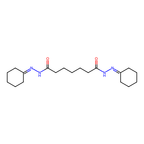 N'~1~,N'~7~-dicyclohexylideneheptanedihydrazide structure