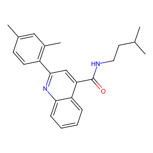 2-(2,4-dimethylphenyl)-N-isopentyl-4-quinolinecarboxamide structure