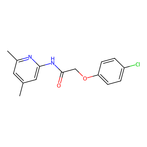 2-(4-chlorophenoxy)-N-(4,6-dimethylpyridin-2-yl)acetamide structure