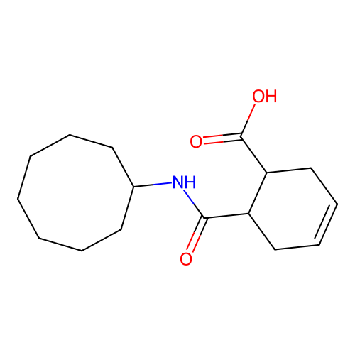 6-(Cyclooctylcarbamoyl)cyclohex-3-ene-1-carboxylic acid structure