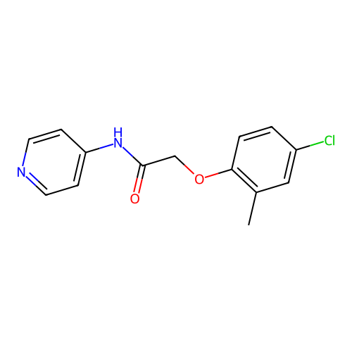 2-(4-chloro-2-methylphenoxy)-N-(pyridin-4-yl)acetamide structure