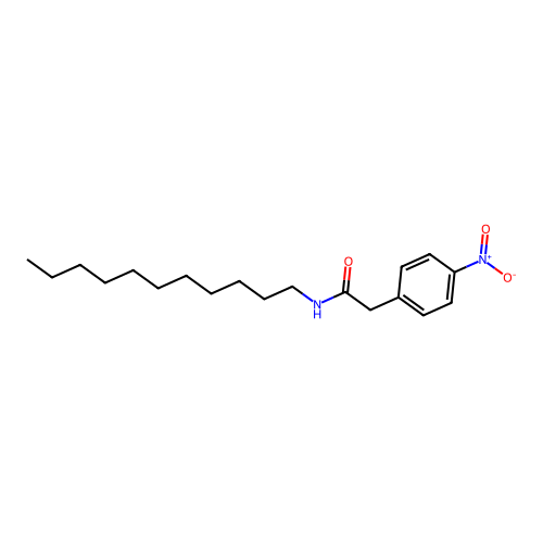2-(4-nitrophenyl)-N-undecylacetamide structure