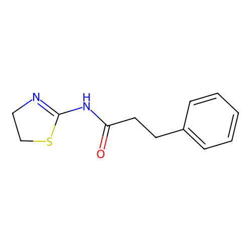 N-(4,5-dihydro-1,3-thiazol-2-yl)-3-phenylpropanamide structure