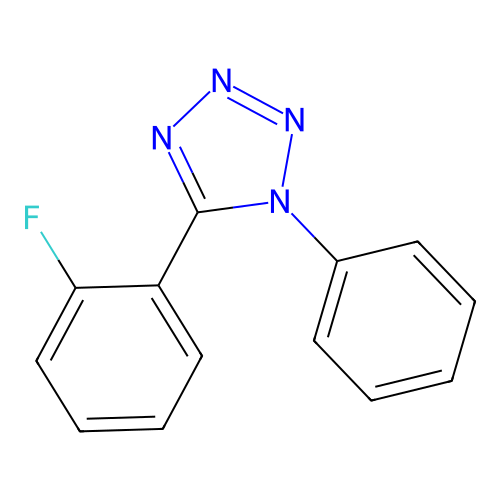5-(2-fluorophenyl)-1-phenyl-1H-tetrazole structure