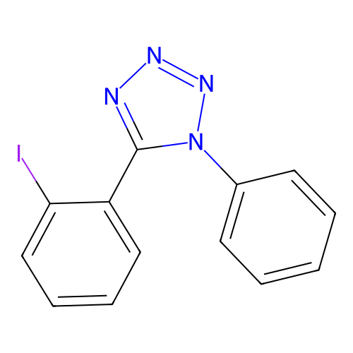 5-(2-iodophenyl)-1-phenyl-1H-tetrazole structure