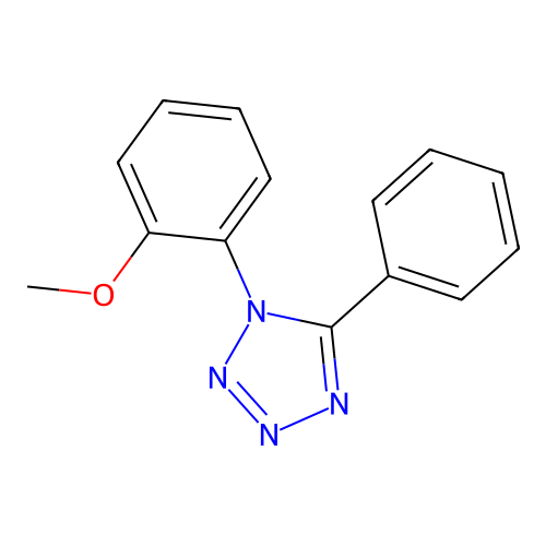1-(2-methoxyphenyl)-5-phenyl-1H-tetrazole structure
