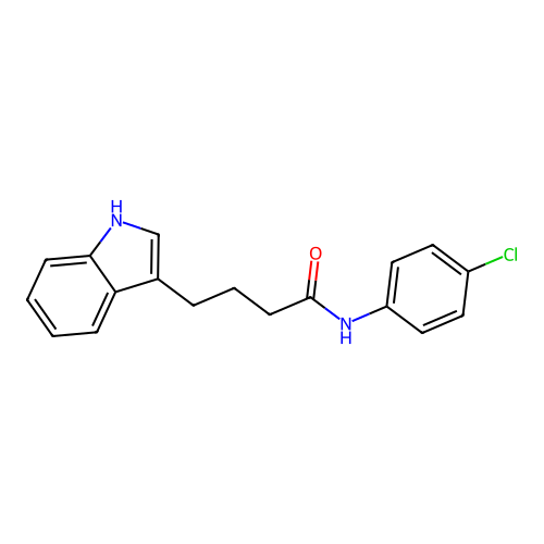 N-(4-chlorophenyl)-4-(1H-indol-3-yl)butanamide structure