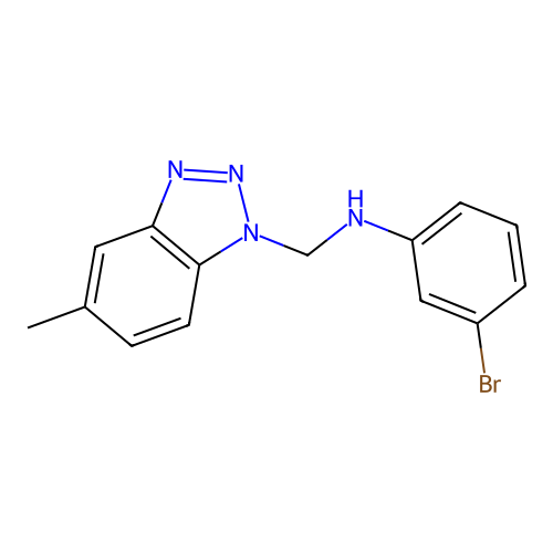3-bromo-N-[(5-methyl-1H-benzotriazol-1-yl)methyl]aniline structure