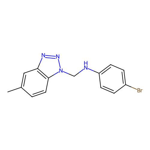4-bromo-N-[(5-methyl-1H-benzotriazol-1-yl)methyl]aniline structure