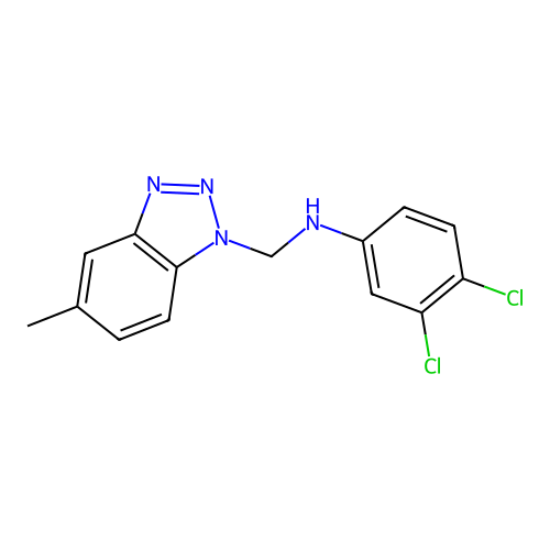3,4-dichloro-N-[(5-methyl-1H-benzotriazol-1-yl)methyl]aniline structure
