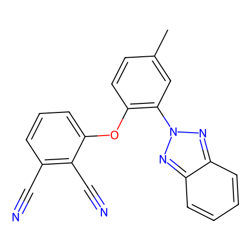 3-[2-(2H-benzotriazol-2-yl)-4-methylphenoxy]benzene-1,2-dicarbonitrile structure