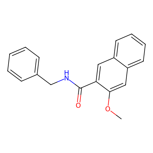 N-benzyl-3-methoxynaphthalene-2-carboxamide structure