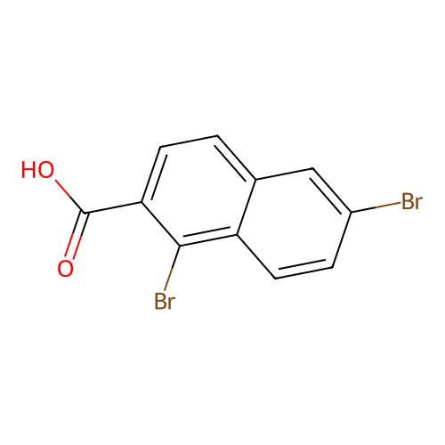 1,6-Dibromonaphthalene-2-carboxylic acid structure