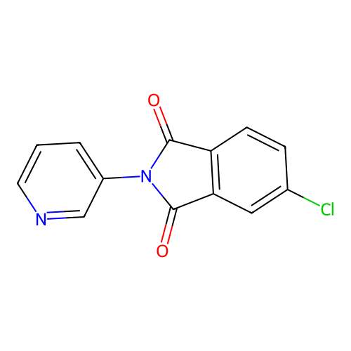 5-chloro-2-(pyridin-3-yl)-1H-isoindole-1,3(2H)-dione structure