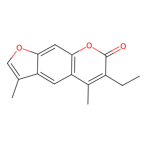 6-ethyl-3,5-dimethyl-7H-furo[3,2-g]chromen-7-one structure