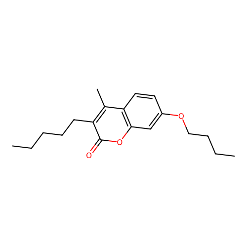 7-butoxy-4-methyl-3-pentyl-2H-chromen-2-one structure