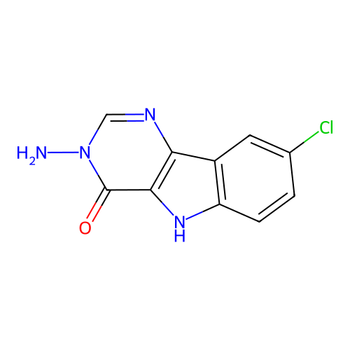 3-amino-8-chloro-3,5-dihydro-4H-pyrimido[5,4-b]indol-4-one structure