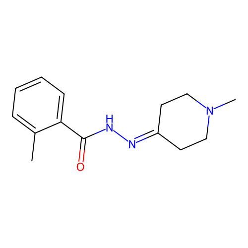2-methyl-N'-(1-methylpiperidin-4-ylidene)benzohydrazide structure