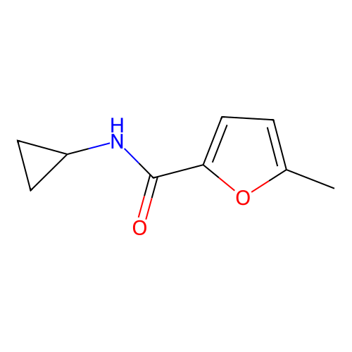 N-cyclopropyl-5-methylfuran-2-carboxamide structure