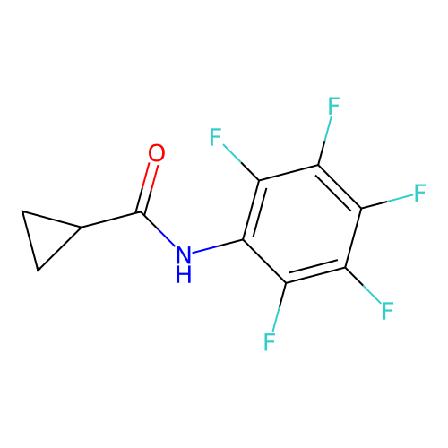 N-(pentafluorophenyl)cyclopropanecarboxamide structure