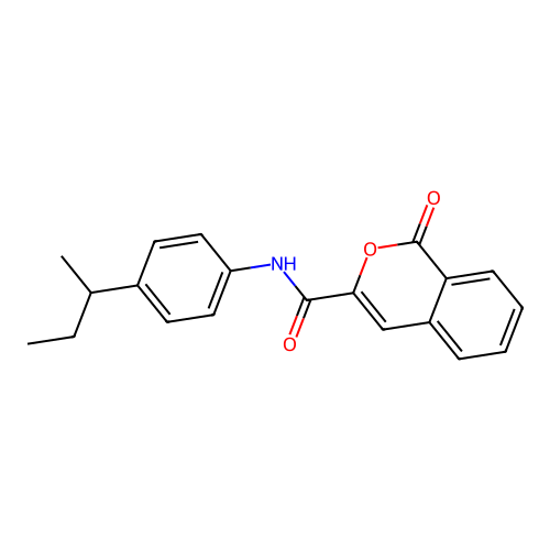 N-(4-sec-butylphenyl)-1-oxo-1H-isochromene-3-carboxamide structure