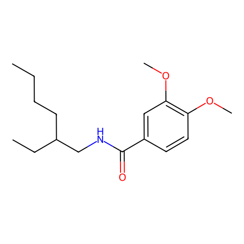 N-(2-ethylhexyl)-3,4-dimethoxybenzamide structure