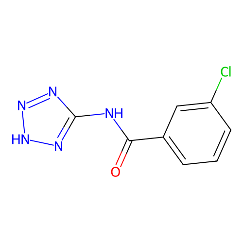 3-chloro-N-(1H-tetrazol-5-yl)benzamide structure