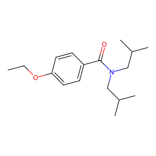 4-ethoxy-N,N-bis(2-methylpropyl)benzamide structure