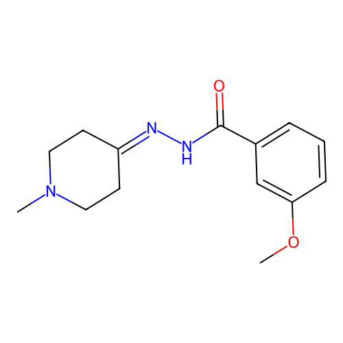 3-methoxy-N'-(1-methyl-4-piperidinylidene)benzohydrazide structure
