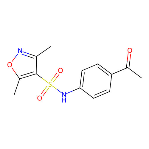 N-(4-acetylphenyl)-3,5-dimethyl-1,2-oxazole-4-sulfonamide structure
