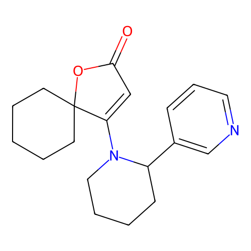 4-[2-(Pyridin-3-yl)piperidin-1-yl]-1-oxaspiro[4.5]dec-3-en-2-one structure