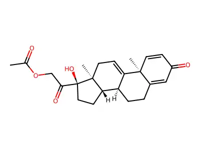[2-(17-hydroxy-10,13-dimethyl-3-oxo-7,8,12,14,15,16-hexahydro-6H-cyclopenta[a]phenanthren-17-yl)-2-oxoethyl] acetate structure