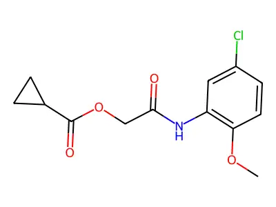[2-(5-Chloro-2-methoxyanilino)-2-oxoethyl] cyclopropanecarboxylate structure