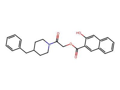2-(4-Benzylpiperidin-1-yl)-2-oxoethyl 3-hydroxy-2-naphthoate structure