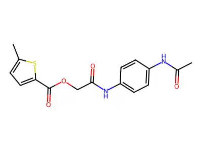 2-[[4-(Acetylamino)phenyl]amino]-2-oxoethyl 5-methyl-2-thiophenecarboxylate structure