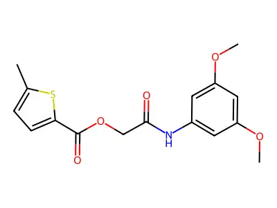 [(3,5-Dimethoxyphenyl)carbamoyl]methyl 5-methylthiophene-2-carboxylate structure