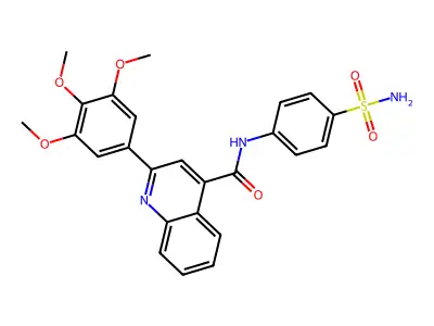 N-(4-sulfamoylphenyl)-2-(3,4,5-trimethoxyphenyl)quinoline-4-carboxamide structure